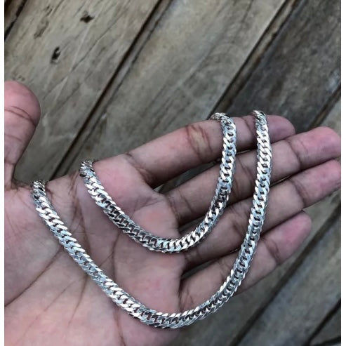CADENA DE ESLABÓN DOBLE DE 6mm | Plata 925